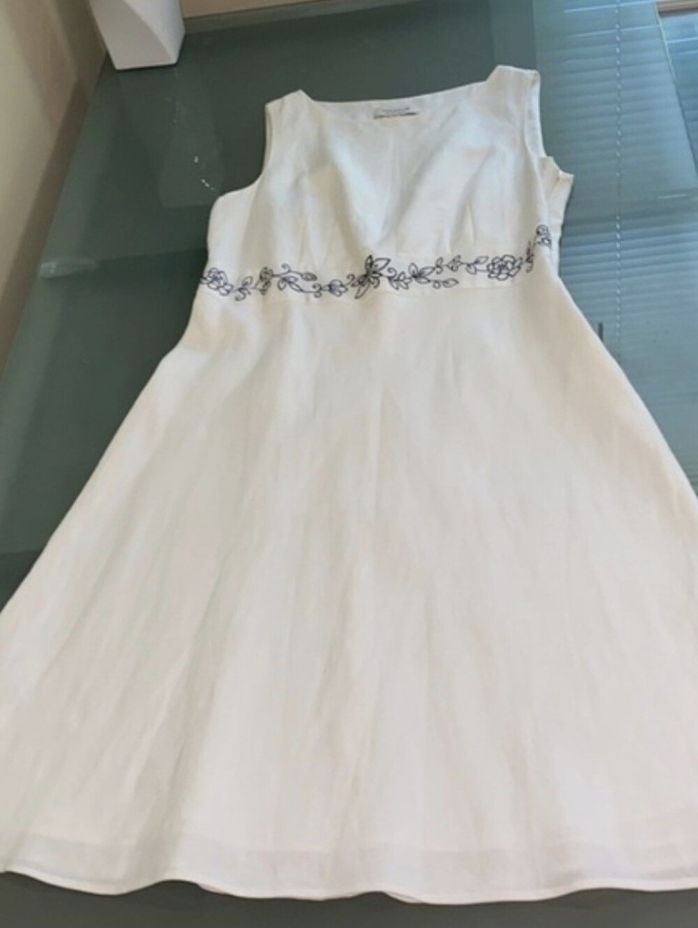 Ann Taylor White Linen Dress Size 10